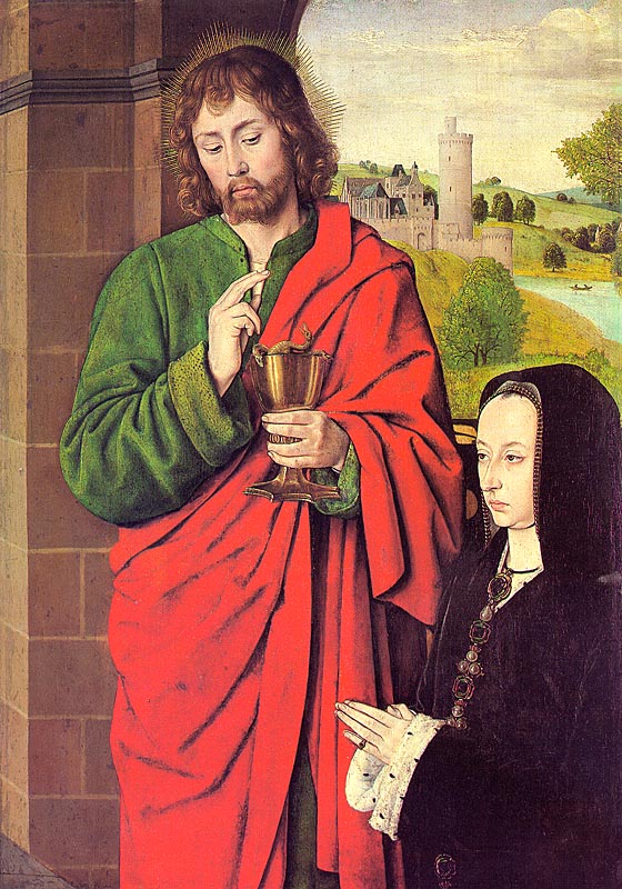 Anne of Brittany with St. John the Evangelist (detail)