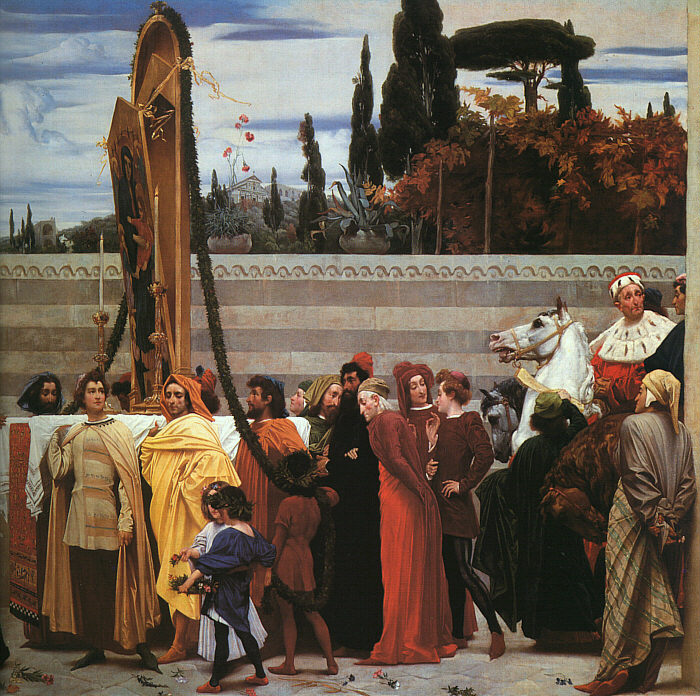 Cimabue's Celebrated Madonna is carried in Procession through the Streets of Florence (right half)