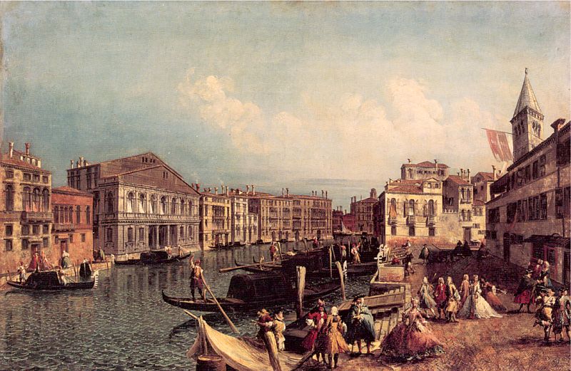 The Grand Canal with the Ca'Rezzonico and the Campo san Samuele