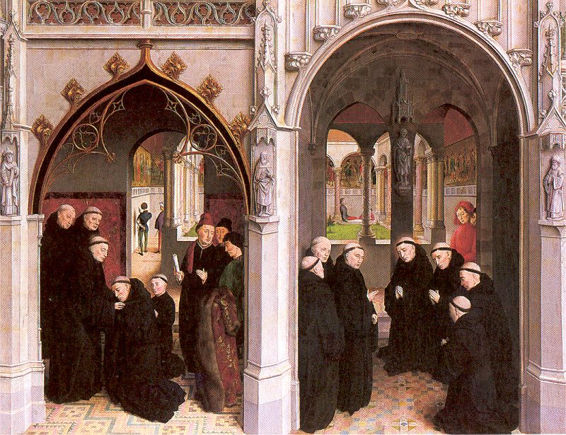 The Healed Knight and His Son at the Monastery