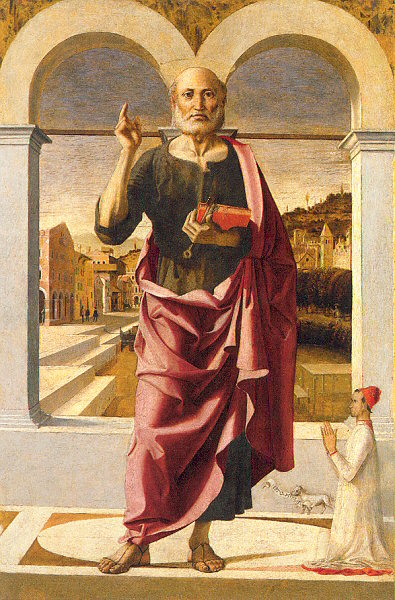 Saint Peter Blessing and Donor
