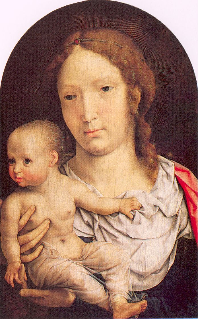 The Carondelet Diptych right wing: The Virgin and Child