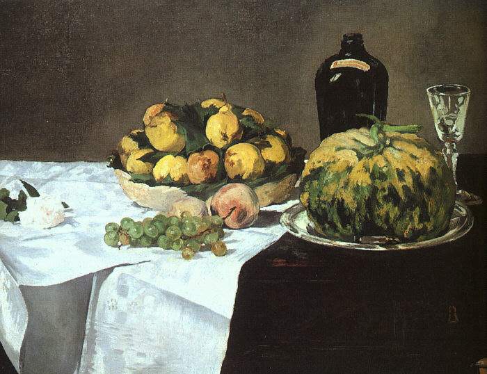 Still-Life with Melon and Peaches