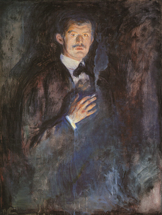 Munch: Self-Portrait with Burning Cigarette