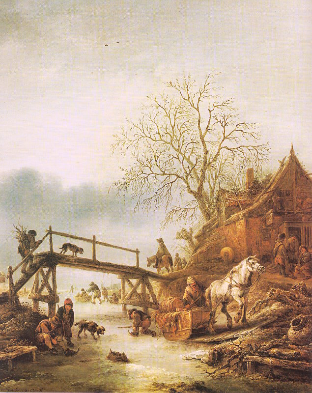  A Winter Scene with an Inn