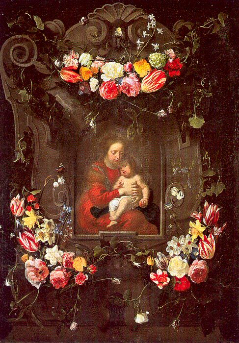 Garland of Flowers with the Virgin and Child (Painted with Daniel Seghers)