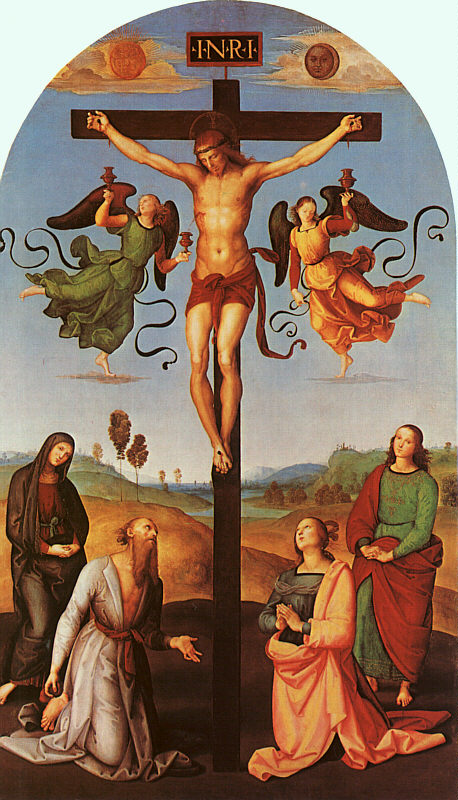 Christ on the Cross with the Virgin, St. Jerome, Mary Magdalene, & John the Baptist